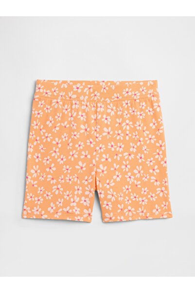 GAP Kız Bebek Turuncu Pull-On Stretch Jersey Biker Şort