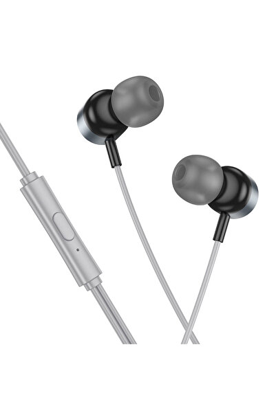 Hoco Casti cu Fir, In-Ear, USB-C, 1.2m, Microfon și Buton de Volum, HiFi - Gri