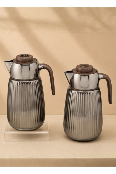 LALOZA Trumex Laluzza Tea and Coffee Set 2 Pieces 1 Liter Capacity for Two Ab...