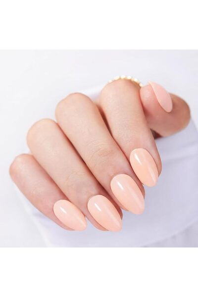 modelones Store Modelones Medium Almond Press on Nails Nude Pink Fake Nails, ...