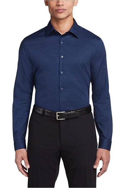 VAN HEUSEN قميص رسمي بقصة ضيقة وياقة مرنة قابلة للتمدد