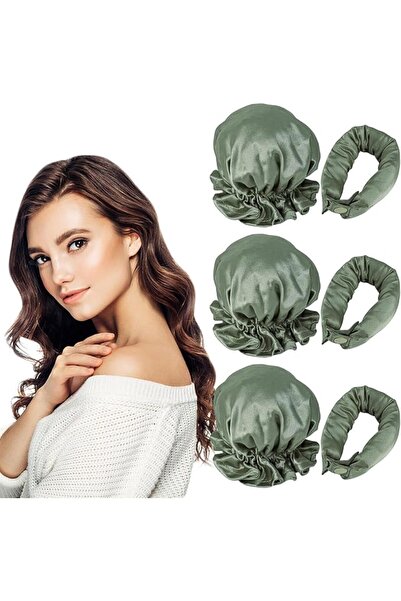 ALMEKAQUZ 6 PCS Satin Heatless Hair Curler, 3 Set No Heat Hair Rollers for He...