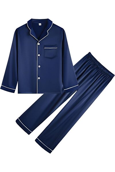 GENERAL Children Kid Silky Satin Pajamas Set for Girls Boys pj Set Sleepwear ...