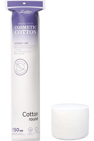 SKY TOUCH SKY-TOUCH 100% cotton makeup remover pads, 150 pieces of soft round...