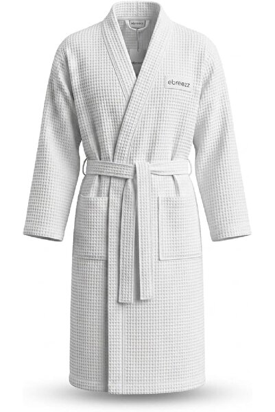 EBREEZZ Waffle Bathrobe, 280 GSM Cotton, Soft and Comfortable, Breathable Qui...
