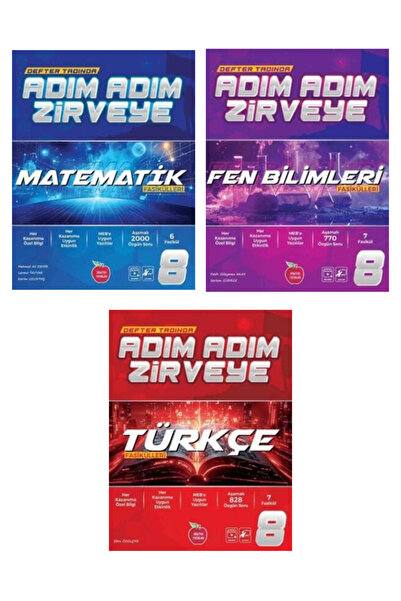 Newton Yayınları 8. Sınıf Matematik Adım Adım Zirveye Fasikül + Fen Bilimleri...
