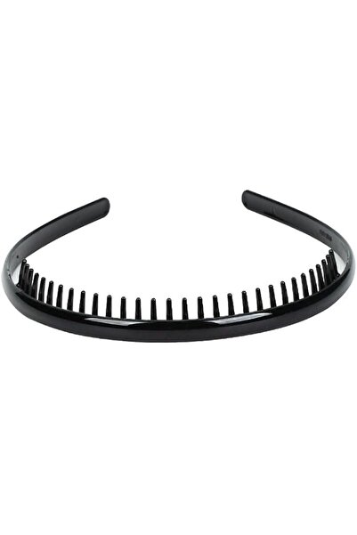GENERAL 2 Pcs Black Plastic Plain Headbands with Teeth Hair Hoop DIY Hair Acc...