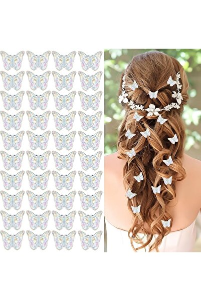 SYOSI 40pcs Mini Butterfly Hair Clips for Girls & Women, Non-Slip Claw Clips ...
