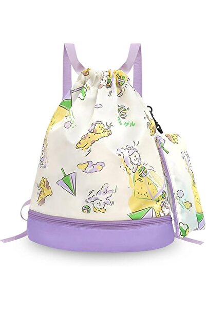 KASTWAVE Swimming Bag for Kids, Swim Bag Waterproof, Printing Drawstring Bags...