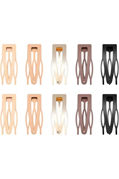 Sightor 10 Pcs Double Grip Hair Clips, Metal Snap Hair Clips Hair Barrettes