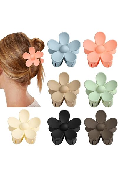 ALMEKAQUZ 7PCS Flower Hair Claw Clip,Cute Non-slip Claw Clip for Thick and Th...