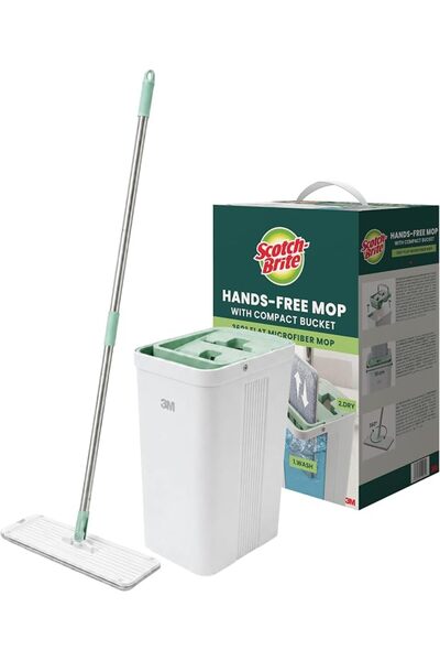 GENERAL Scotch Brite ™   Hands-Free Mop with Mini Bucket, 1 Mop + 1 Bucket