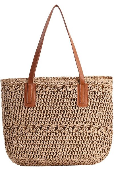 SWIUKPHE Straw Bag Handbag, Large Capacity Summer Beach Bag, for Women Should...