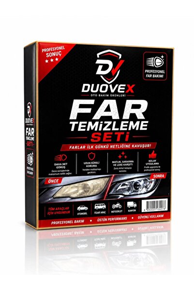 duovex auto care products DUOVEX FAR PARLATMA SETİ (kusursuz parlaklık)