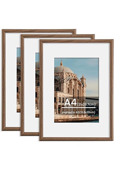 GENERAL A4 Photo Display Frame 15X20Cm with Mat or 21X29.7Cm Without Mat, Pic...