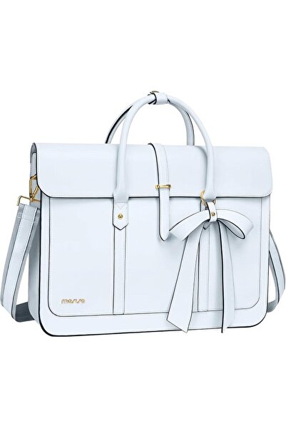 Mosiso Laptop Bag for Women,PU Leather Computer Bag
