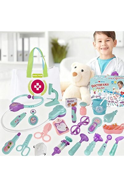 ANYUAN Kids Doctor Play Set Toy – 26pcs Medical Kit with Stethoscope, Thermom...