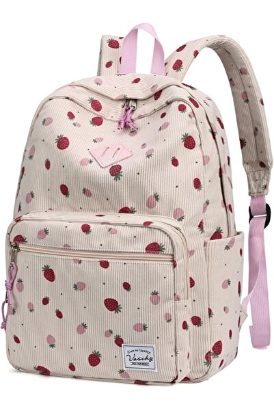 VASCHY Corduroy Unisex Backpack, Casual Cute Aesthetic Fuzzy Fluffy Plush Fle...