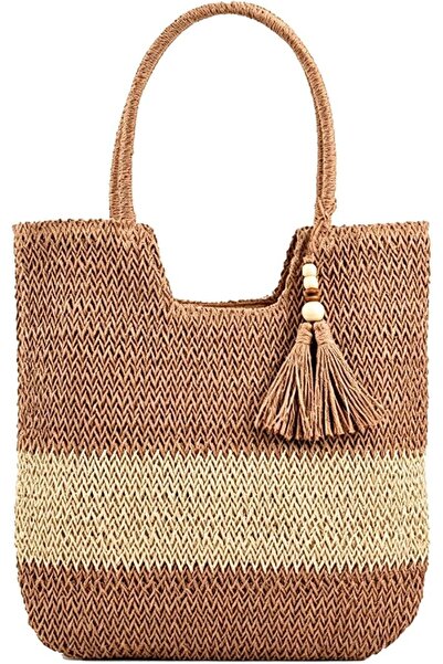 EXCEFORE Straw Beach Tote Bag for Women, Large Summer Boho Woven Bags, Rattan...