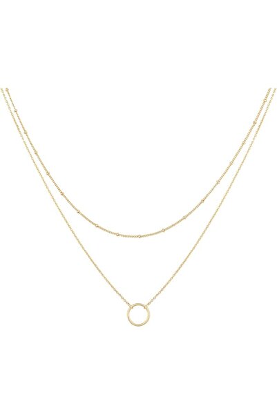 GENERAL Layered Heart Necklace Pendant – Handmade 18K Gold Plated Dainty Gold...