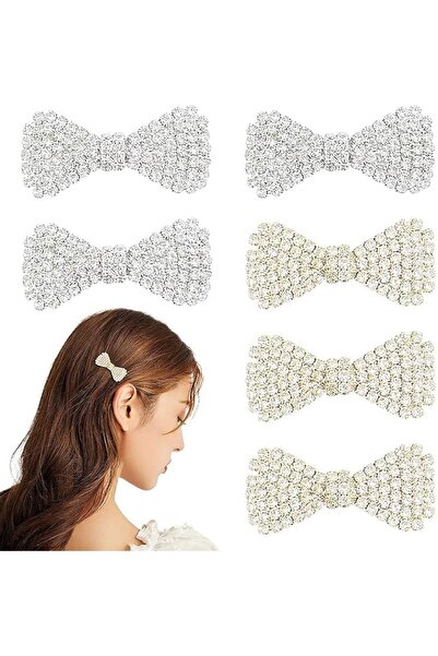 SWIUKPHE Crystal Hair Clip for Girl Women 6 Pcs, Small Glitter Butterfly Hair...