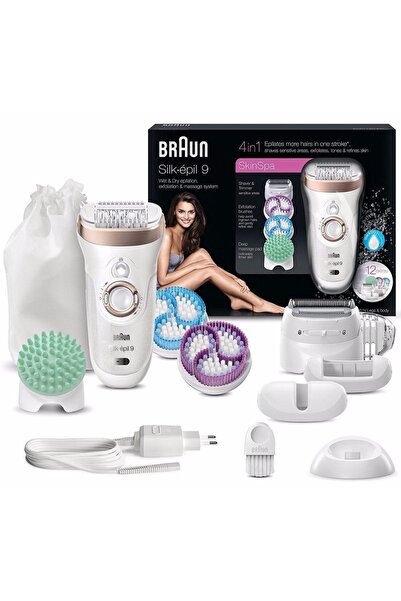 Bruan 4 in 1 Body and Leg Hair Removal Machine, Braun Silk Epil 9 9-961V