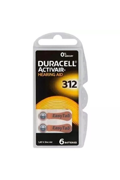Duracell Baterii 312 ZA312 PR41 auditive 1.45V ZINC-AIR 6buc