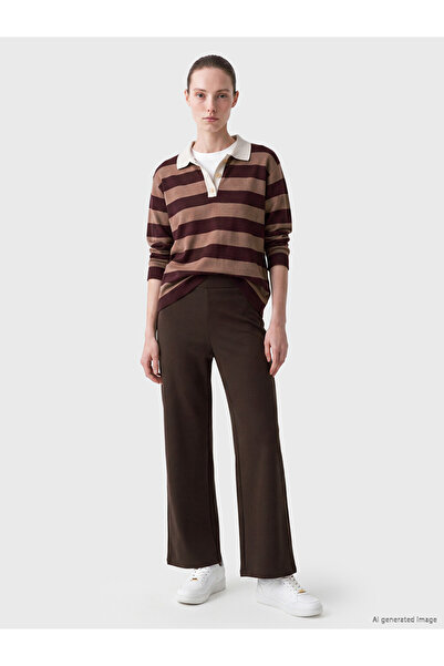 LC Waikiki Vizyon New Season Brown Soft Touch Women's Sweatpants