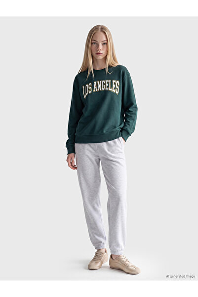 LC Waikiki Vizyon New Season Gray Women's Thick Jogger Sweatpants