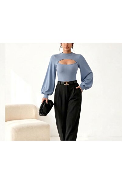Rosy Live in style Women's Balloon Sleeve Body with Chest Window Detail