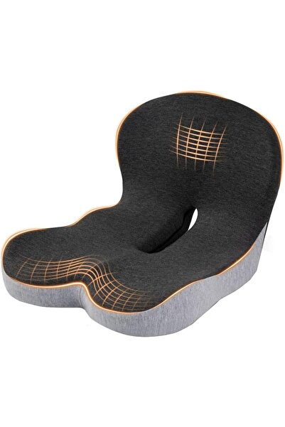 GENERAL Seat Cushion for Car Seat and Office Chair for L-Shaped Geometric Des...