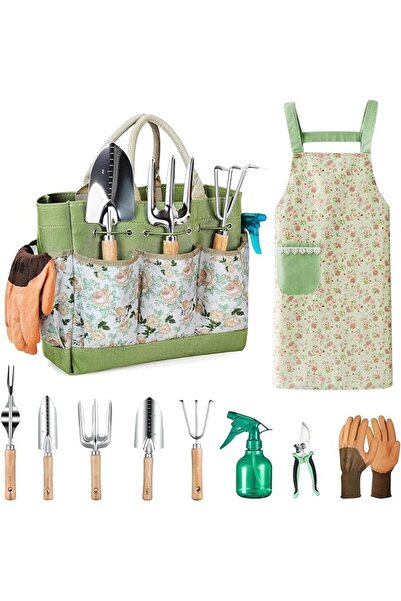 OASISGALORE Gardening Tools 10-Piece Heavy Duty Gardening Hand Tools with Fas...