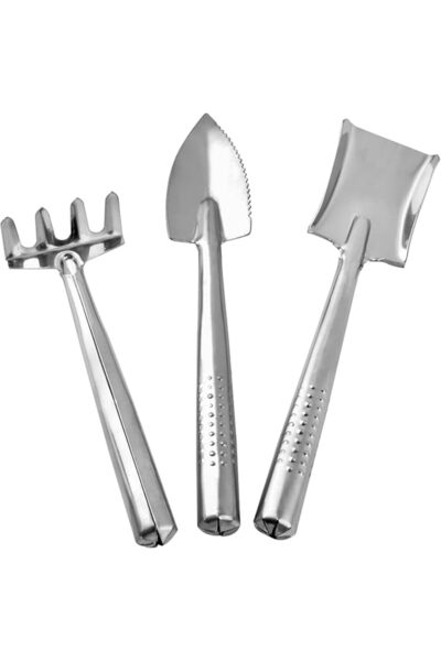 ASKIND 3 Pcs Mini Garden Tools Set, Stainless Steel Shovel Rake Spade Gardeni...