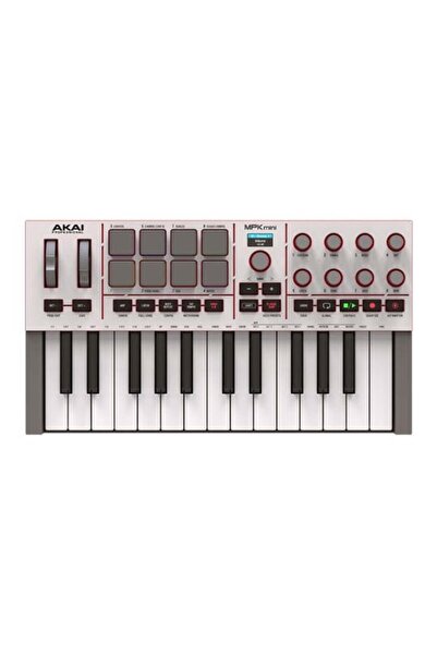 AKAI MPKMINI 4 Beyaz Müzik Prodüksiyonu 25 Mini Tuş MIDI Klavye