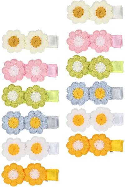 NALACAL 12 Pcs Hair Clips For Girls, Daisy Barrettes For Lass, Cotton Toddler...