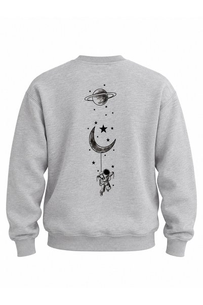 ENB1R MODA Unisex Crew Neck Minimal Patterned Sweatshirt Comfortable Fit Mode...