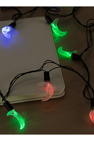 Lawazim 50-LED Crescent Moon-Shaped String Lights - 7m Fairy Lights with BS/U...