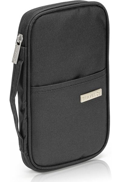 GENERAL Custoway Unisex Cationic Fabric Wallet, Black, with Rfid Blocking, Wa...