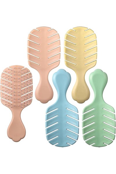 TERRIFI 4 Pcs Mini Travel Detangler Hair Brush, Smooth Glide Small Shower Bru...