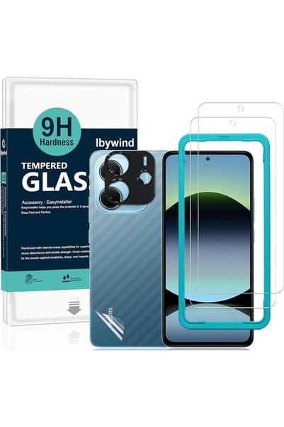 Ibywind واقي شاشة لهاتف شاومي ريدمي نوت 14 4G (أوروبا)، عبوة من قطعتين، زجاج ...