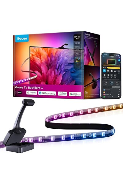 Govee TV LED Backlight 3, 11.8ft RGBWIC Strip, 55-65 inch
