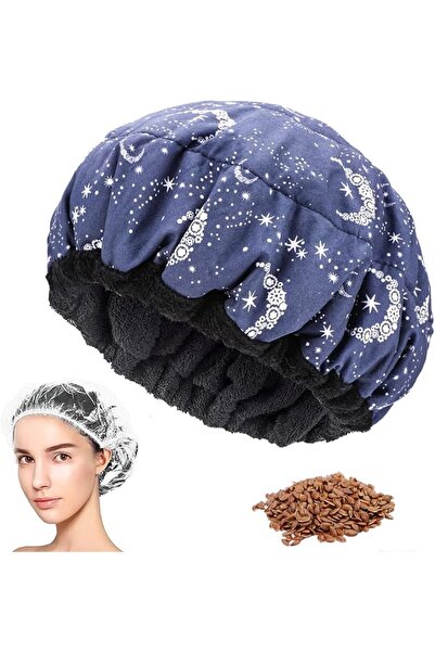 SYOSI Flaxseed Deep Conditioning Heat Cap - Cordless 100% Safe Microwave Hot ...