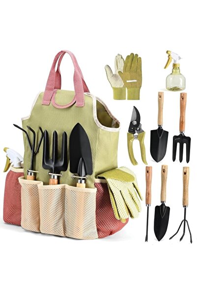OASISGALORE Gardening Tools Set of 10,Heavy Duty Garden Tool Kit with Fashion...
