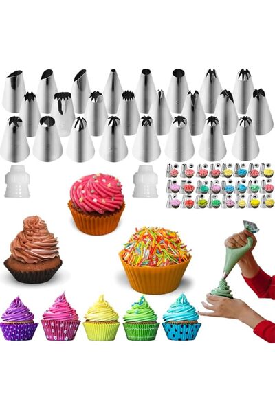 GENERAL Icing Piping Tips Set,Stainless Steel Frosting Piping Kit,Pastry Cake...