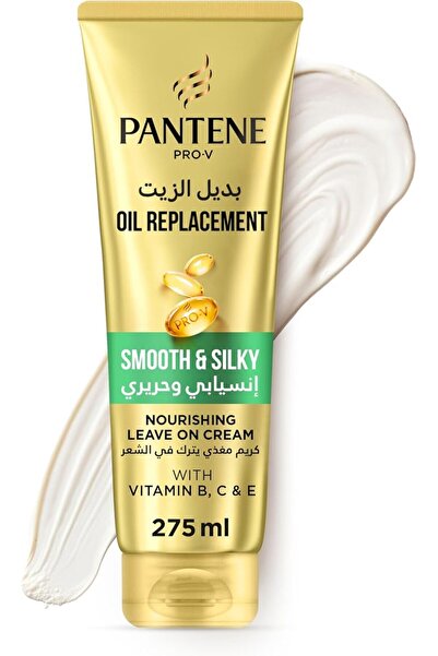 Pantene Pro-V Smooth and Silky Oil Replacement Leave-On Cream, 275 ml