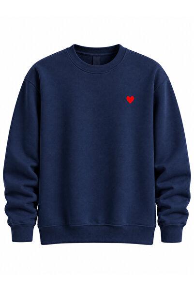ENB1R MODA Unisex Crew Neck Minimal Patterned Sweatshirt Comfortable Fit Mode...