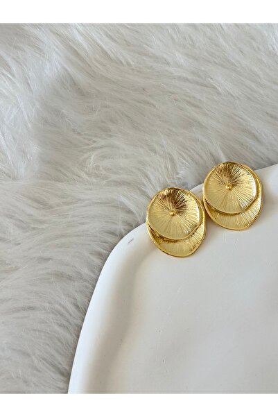 Revoia Dokulu Oval Gold Küpe