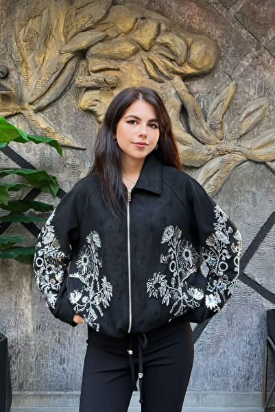 sunfyre Premium Design Stone Embellished Suede Jacket Sun515