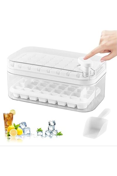 GoodTool Silicone Ice Cube Tray with Lid, 64 Pcs Ice Cubes Molds, with 2 Tray...