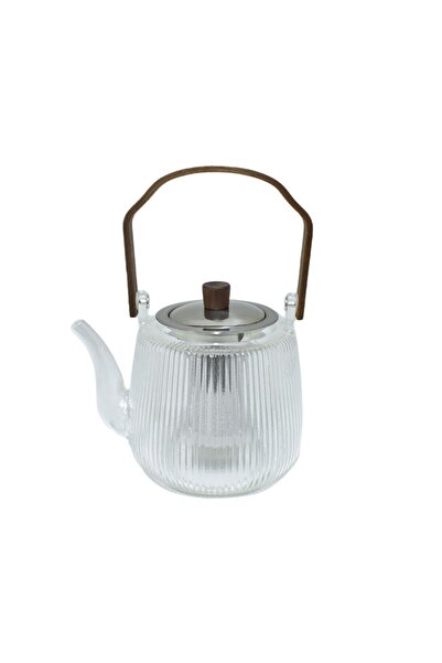 Generic Transparent glass teapot with steel infuser 1300ml FM202746